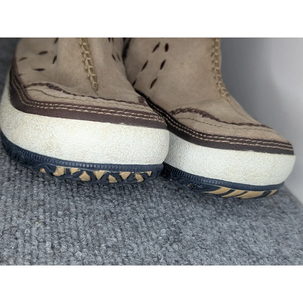Merrell Puffin Mid Women's Size‎ 8 Suede Tan Leather Winter Boots Primaloft 200g